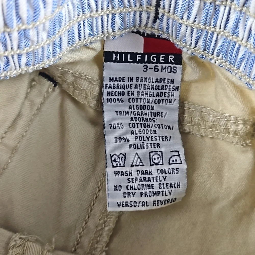 Tommy Hilfiger Belted Elastic Waist Shorts, 3-6 Months Baby - Picture 4 of 5